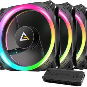 Lot de 3 Ventilateurs de boitier Antec Prizm X 120 3+C RGB - 12cm (Noir)