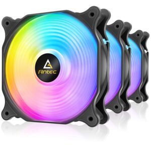 Lot de 3 Ventilateurs de boitier Antec F12 Racing RGB - 12cm (Noir)