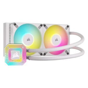 Kit Watercooling AIO Corsair iCue H100i Elite Capellix XT RGB - 240mm (Blanc)