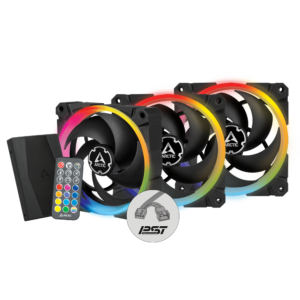 Lot de 3 Ventilateurs de boitier Arctic BioniX P120 RGB - 12cm (Noir)