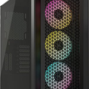 Boitier Moyen Tour E-ATX Corsair iCue 4000D Airflow RGB avec panneaux vitrés (Noir)