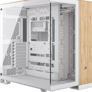Boitier Moyen Tour E-ATX Corsair 6500X avec panneaux vitrés (Blanc/Marron)