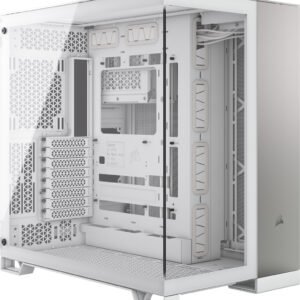 Boitier Moyen Tour E-ATX Corsair 6500X avec panneaux vitrés (Blanc/Argent)