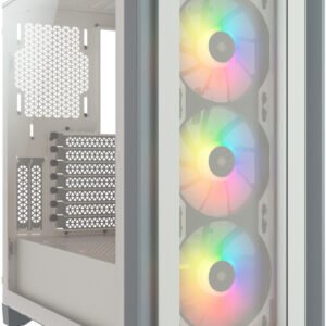 Boitier Moyen Tour ATX Corsair iCue 4000X RGB avec panneaux vitrés (Blanc)