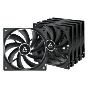 Lot de 5 Ventilateurs de boitier Arctic F12 - 12cm (Noir)