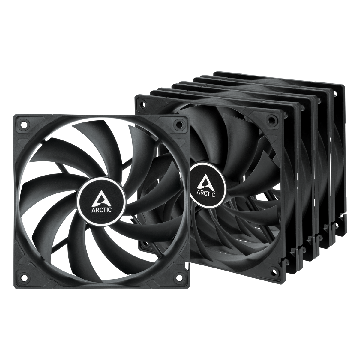 Lot de 5 Ventilateurs de boitier Arctic F12 - 12cm (Noir)