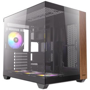 Boitier Moyen Tour ATX Antec CX800 Wood RGB avec panneaux vitrés (Noir)