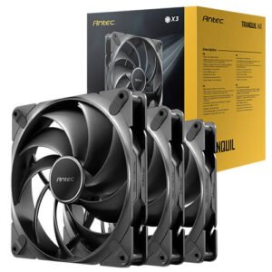 Lot de 3 Ventilateurs de boitier Antec Tranquil - 14cm (Noir)