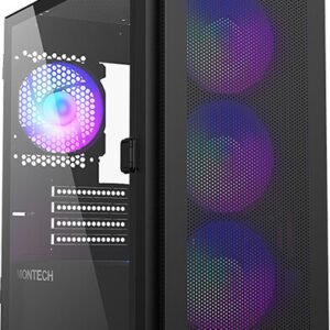 Boitier Mini Tour Micro ATX Montech Air 100 RGB avec panneaux vitrés (Blanc)
