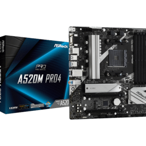 Carte Mère ASRock A520M Pro4 (AM4) Micro-ATX