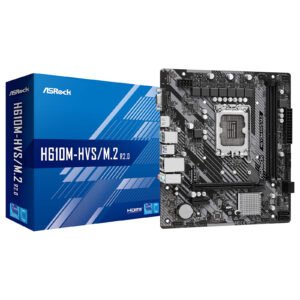 Carte Mère ASRock H610M-HVS/M,2 R2,0 (Intel LGA 1700) Micro ATX