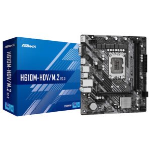 Carte Mère ASRock H610M-HDV/M,2 R2,0 (Intel LGA 1700) Micro ATX