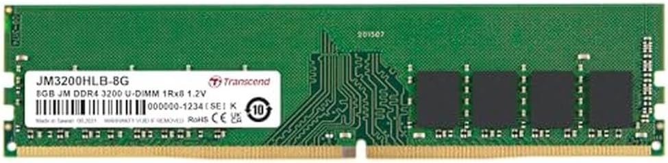 Barrette mémoire 8Go DIMM DDR4 Transcend JetRam 2666Mhz (Vert)