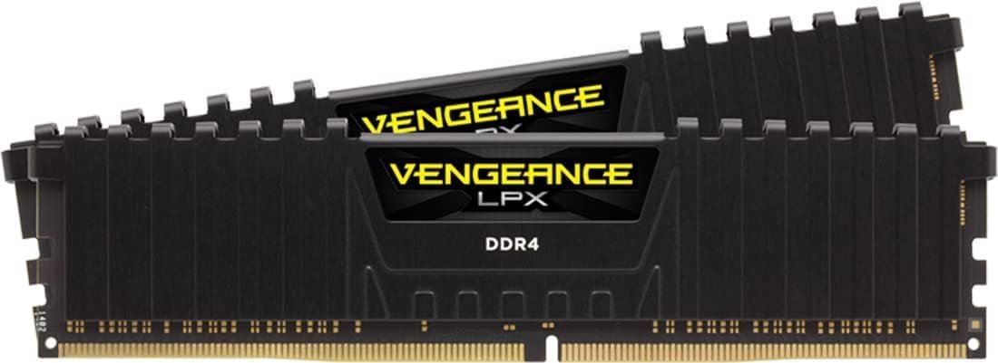 Kit Barrettes mémoire 16Go (2x8Go) DIMM DDR4 Corsair Vengeance LPX 3600Mhz (Noir) optimisé Intel