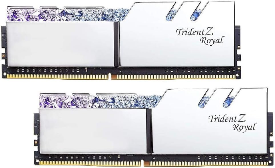 Kit Barrettes mémoire 32Go (2x16Go) DIMM DDR4 G.Skill Trident Z 3200Mhz (Gris et Blanc)