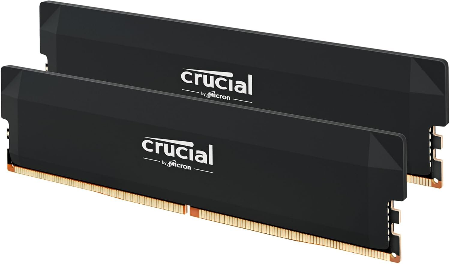 Kit Barrettes mémoire 32Go (2x16Go) DIMM DDR5 Crucial Pro OC Gaming 6400MHz (Noir)