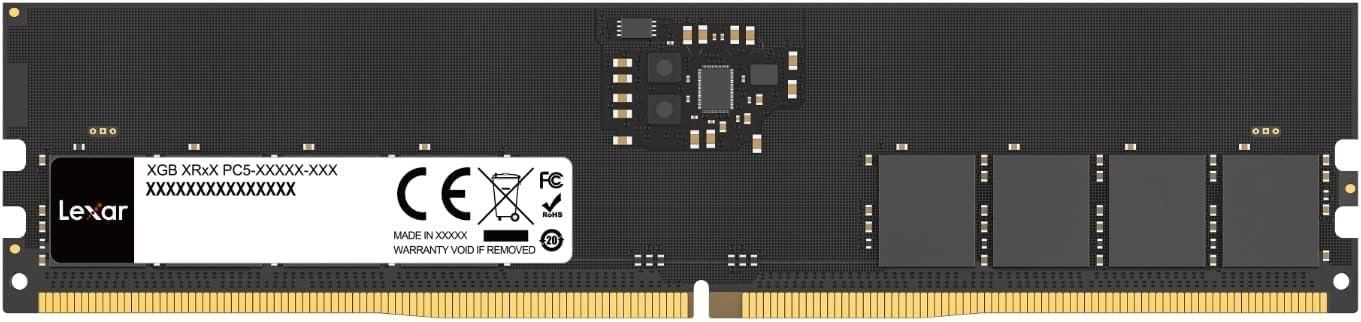 Barrette mémoire 16Go DIMM DDR5 Lexar 5600MHz (Noir)