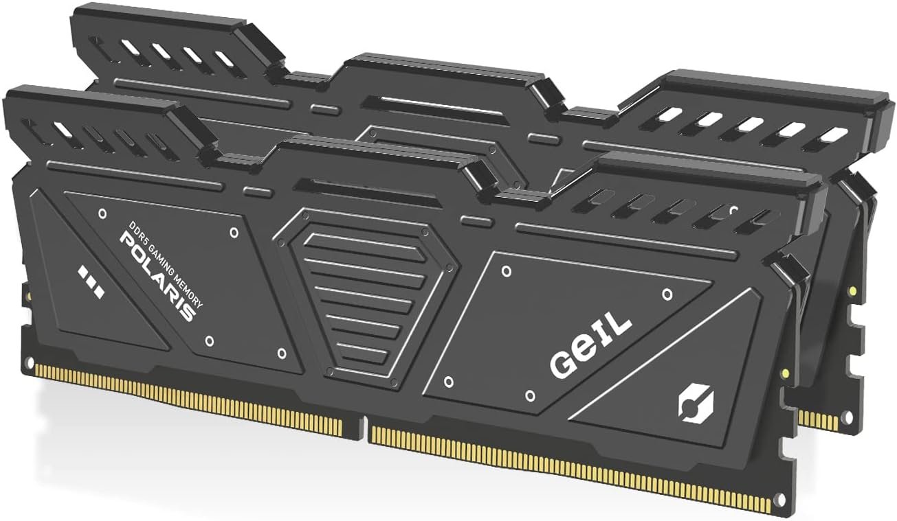 Kit Barrettes mémoire 32Go (2x16Go) DIMM DDR5 GeIL Polaris 5200Mhz (Noir)