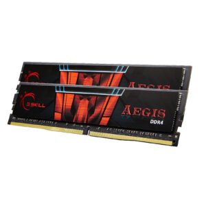 Kit Barrettes mémoire 16Go (2x8Go) DIMM DDR4 G.Skill Aegis  3200Mhz (Noir/Rouge)