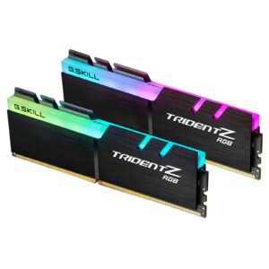 Kit Barrettes mémoire 32Go (2x16Go) DIMM DDR4 G.Skill Trident Z RGB 3200Mhz (Noir)
