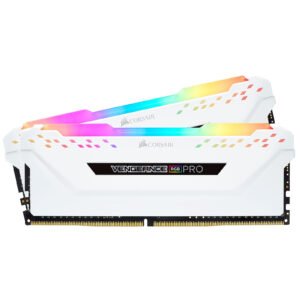 Kit Barrettes mémoire 16Go (2x8Go) DIMM DDR4 Corsair Vengeance Pro RGB  3200Mhz (Blanc)