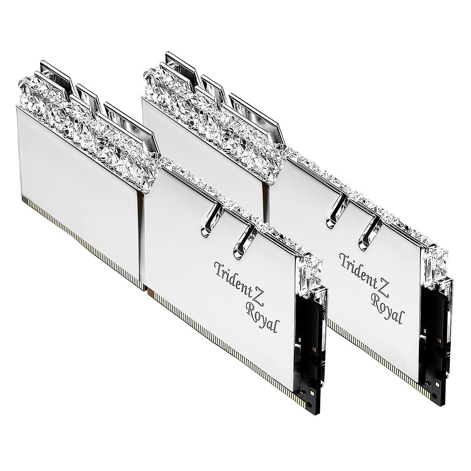 Kit Barrettes mémoire 32Go (2x16Go) DIMM DDR5 G.Skill Trident Z5 RGB 6800MHz (Argent)