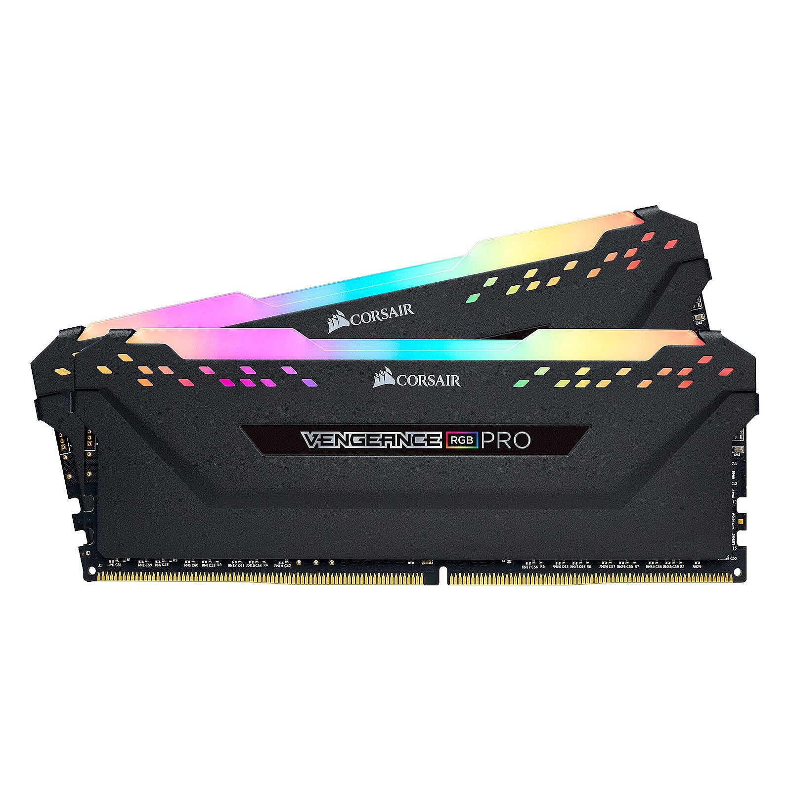 Kit Barrettes mémoire 32Go (2x16Go) DIMM DDR4 Corsair Vengeance RS RGB 3600Mhz (Noir)