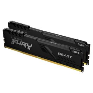 Kit Barrettes mémoire 16Go (2x8Go) DIMM DDR4 Kingston Fury  3200Mhz (Noir)