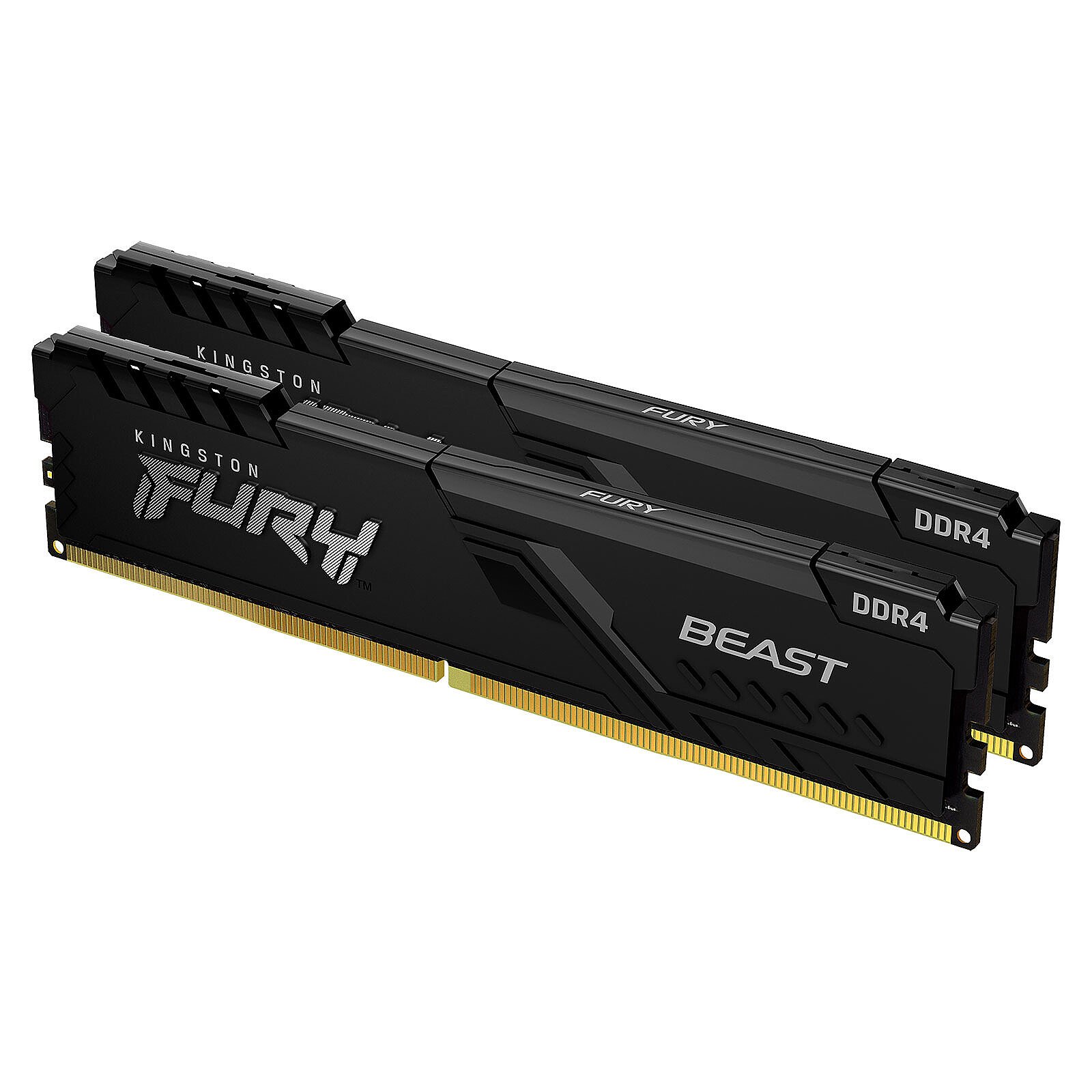 Kit Barrettes mémoire 32Go (2x16Go) DIMM DDR4 Kingston Fury 2666Mhz (Noir)