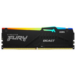 Barrette mémoire 16Go DIMM DDR5 Kingston Fury Beast  4800MHz (Noir)