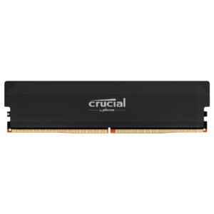 Barrette mémoire 16Go DIMM DDR5 Crucial Pro OC Gaming 6400MHz (Noir) Version OEM (Tray)