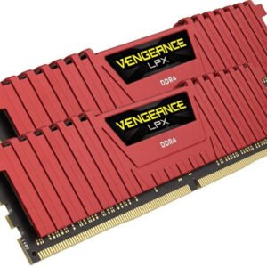 Kit Barrettes mémoire 16Go (2x8Go) DIMM DDR4 Corsair Vengeance LPX  2400Mhz (Rouge)