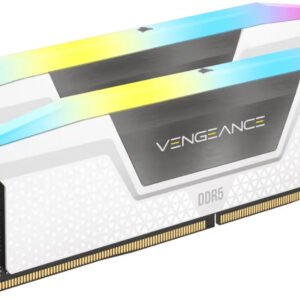 Kit Barrettes mémoire 32Go (2x16Go) DIMM DDR5 Corsair Vengeance RGB  6000MHz CL40 (Blanc)
