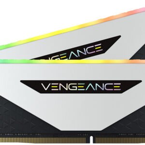 Kit Barrettes mémoire 16Go (2x8Go) DIMM DDR4 Corsair Vengeance RT RGB  3600Mhz (Noir/Blanc)