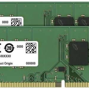 Kit Barrettes mémoire 16Go (2x8Go) DIMM DDR4 Crucial Classic 3200Mhz (Vert)