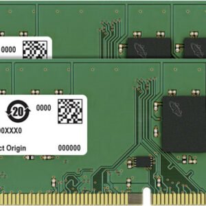 Kit Barrettes mémoire 32Go (2x16Go) DIMM DDR4 Crucial Classic 3200Mhz (Vert)