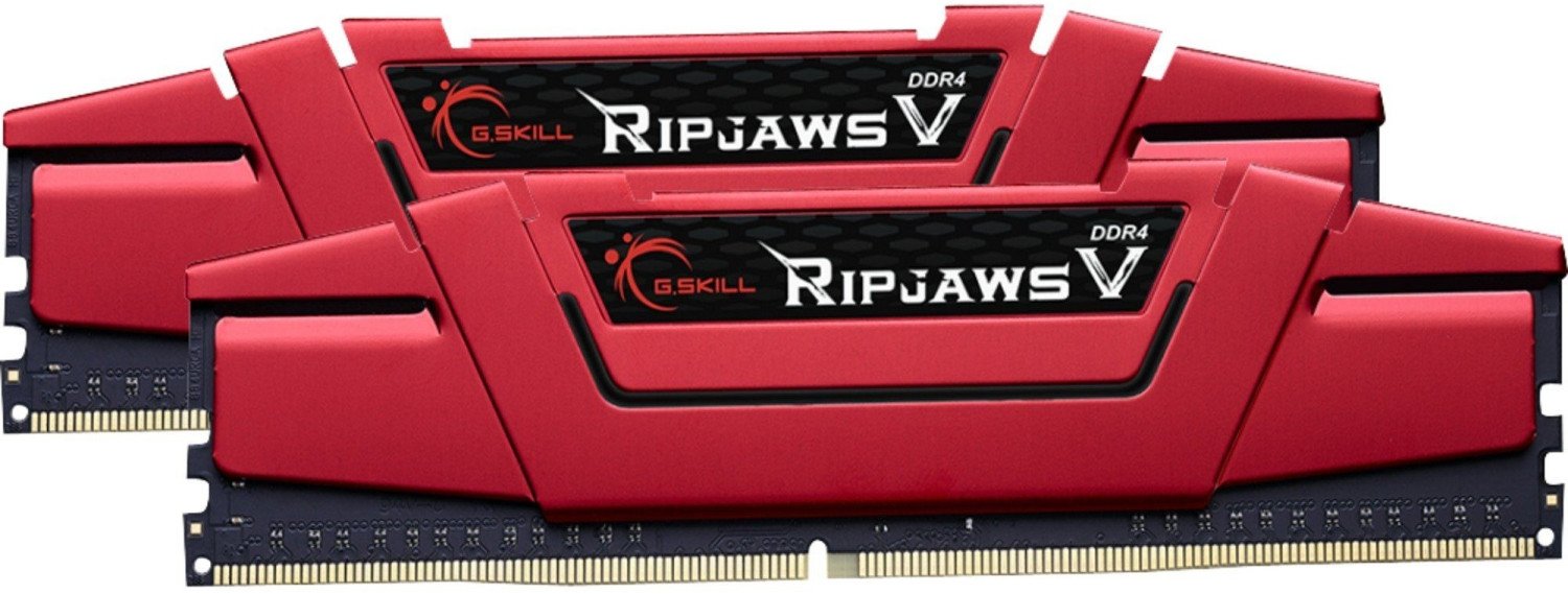 Kit Barrettes mémoire 32Go (2x16Go) DIMM DDR4 G.Skill RipJaws V 2400Mhz (Rouge)