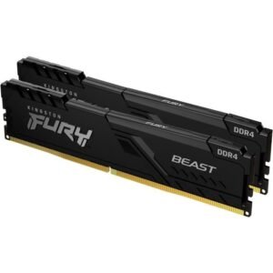 Kit Barrettes mémoire 16Go (2x8Go) DIMM DDR5 Kingston Fury Beast 6000MHz (Noir)