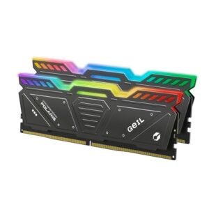 Kit Barrettes mémoire 32Go (2x16Go) DIMM DDR5 GeIL Polaris RGB 5200Mhz AMD Expo (Noir)