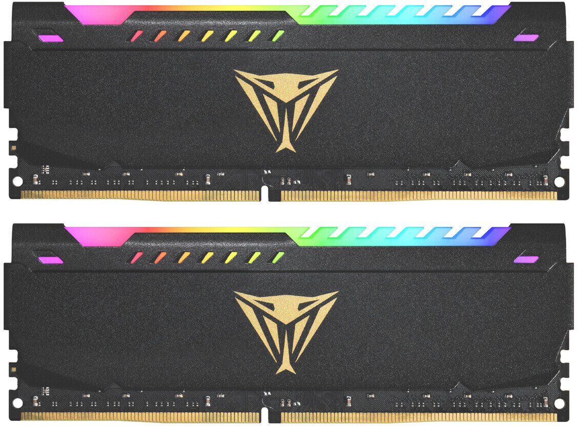 Kit Barrettes mémoire 32Go (2x16Go) DIMM DDR4 Patriot Viper Steel RGB 3200Mhz CL18 (Noir)