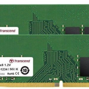 Kit Barrettes mémoire 32Go (2x16Go) DIMM DDR4 Transcend JetRam 3200Mhz (Vert)