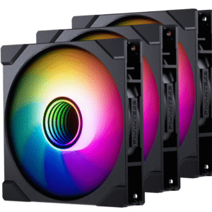 Lot de 3 Ventilateurs de boitier Phanteks M25 Gen2 Reverse RGB - 14cm (Noir)