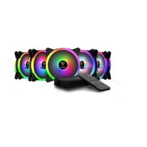 Lot de 5 Ventilateurs de boitier Gamdias Aeolus M2-1205R aRGB 12cm (Noir)