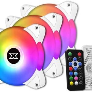 Lot de 3 Ventilateurs de boitier Xigmatek Galaxy III Essential RGB (Blanc)