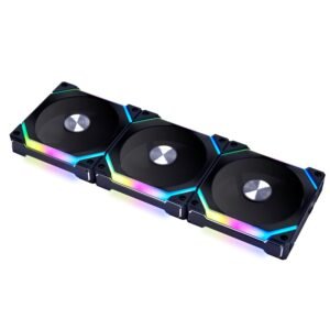 Lot de 3 Ventilateurs de boitier Lian Li Uni Fan SL V2 RGB - 12cm (Noir)