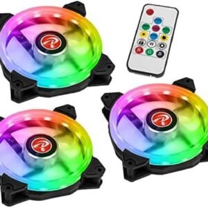 Lot de 3 Ventilateurs de boitier Raijintek Iris 12 Rainbow A RGB 12cm (Noir)