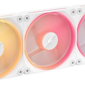 Lot de 3 Ventilateurs de boitier Corsair iCue Link LX RGB - 12cm (Blanc)