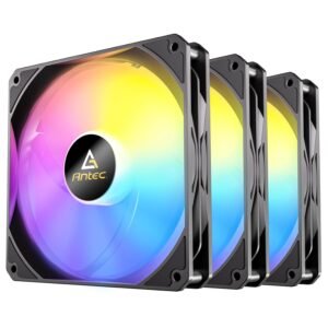 Lot de 3 Ventilateurs de boitier Antec P12 RGB - 12cm (Noir)