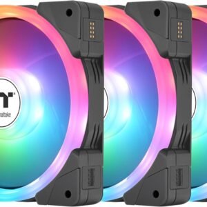 Lot de 3 Ventilateurs de boitier Thermaltake SwaFan EX RGB - 12cm (Noir)
