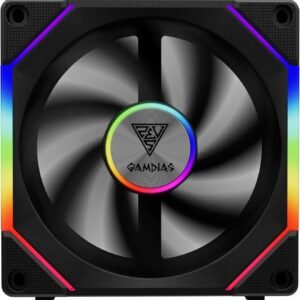 Ventilateur de boitier Gamdias Aeolus P2 RGB - 12cm (Noir)